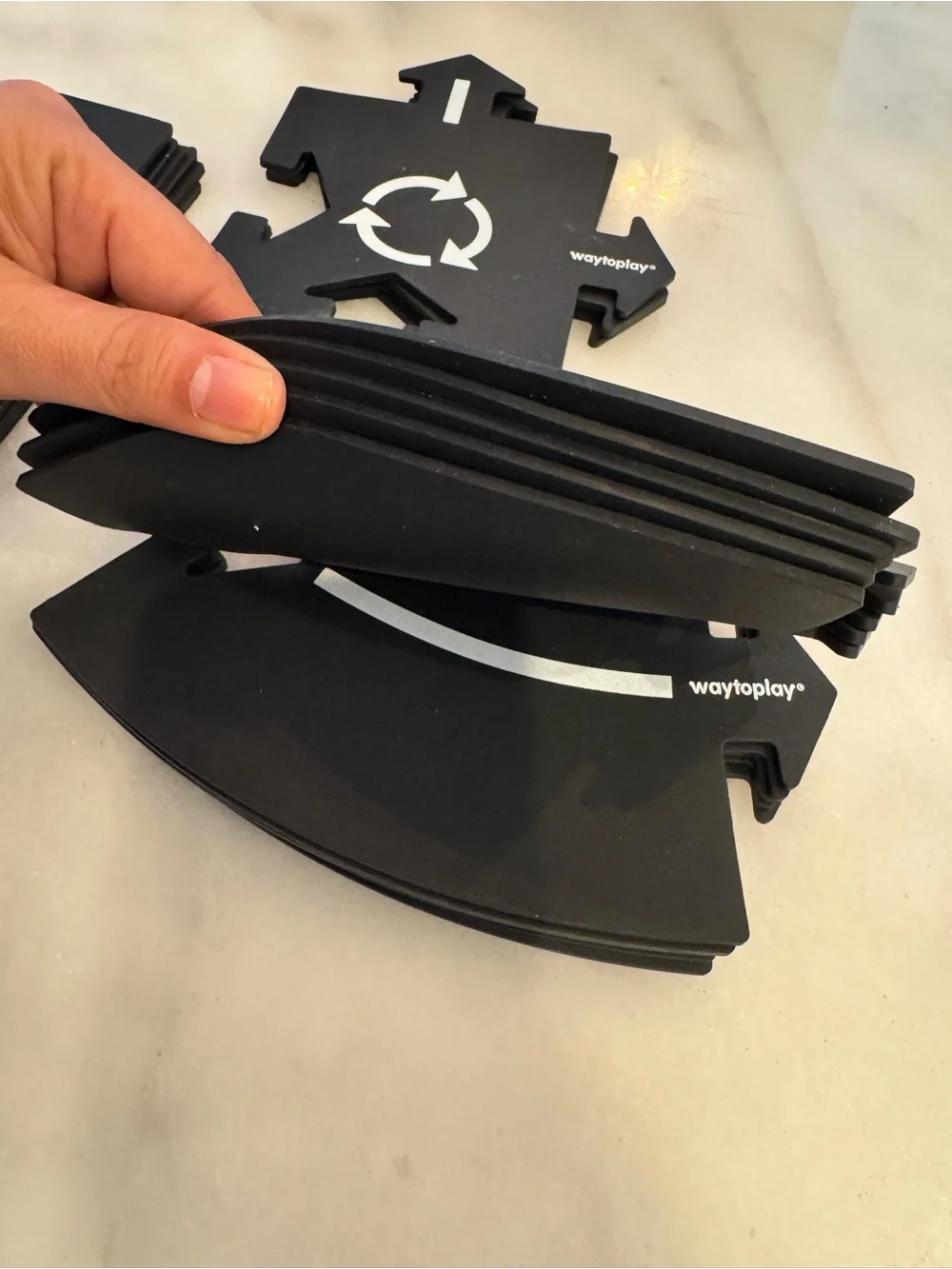 waytoplay Black Road Building Set Pieces